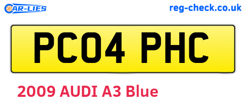 PC04PHC are the vehicle registration plates.