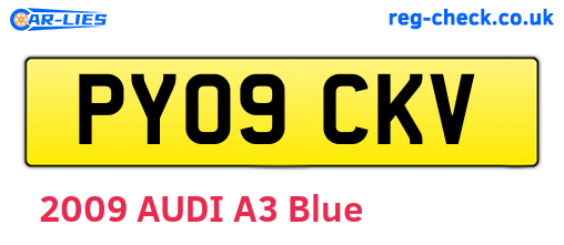 PY09CKV are the vehicle registration plates.