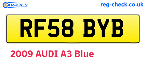 RF58BYB are the vehicle registration plates.