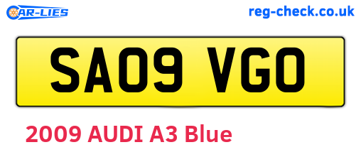 SA09VGO are the vehicle registration plates.
