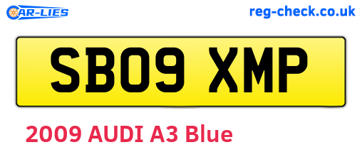 SB09XMP are the vehicle registration plates.