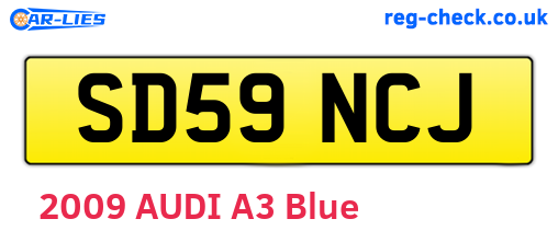 SD59NCJ are the vehicle registration plates.