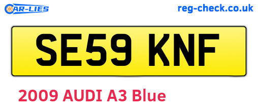 SE59KNF are the vehicle registration plates.