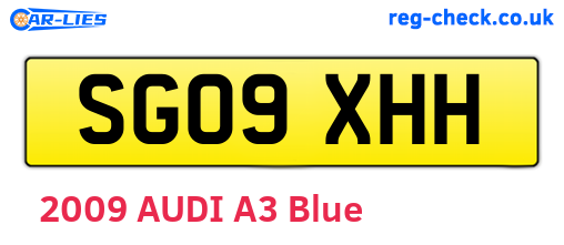 SG09XHH are the vehicle registration plates.