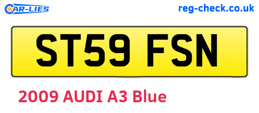 ST59FSN are the vehicle registration plates.