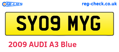 SY09MYG are the vehicle registration plates.