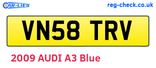 VN58TRV are the vehicle registration plates.