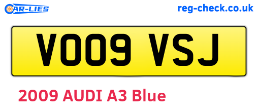 VO09VSJ are the vehicle registration plates.