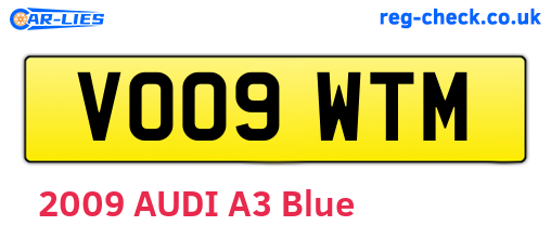 VO09WTM are the vehicle registration plates.
