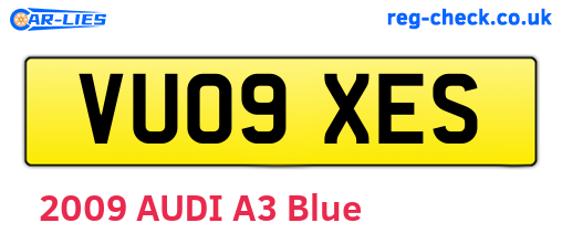 VU09XES are the vehicle registration plates.
