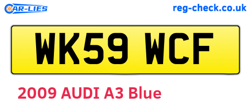 WK59WCF are the vehicle registration plates.