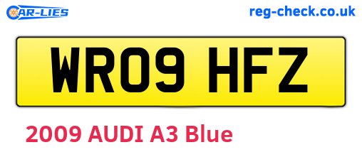 WR09HFZ are the vehicle registration plates.
