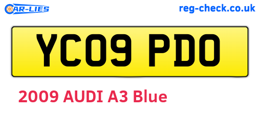 YC09PDO are the vehicle registration plates.