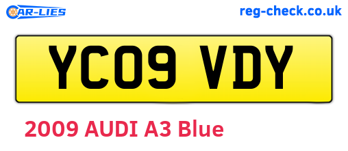 YC09VDY are the vehicle registration plates.