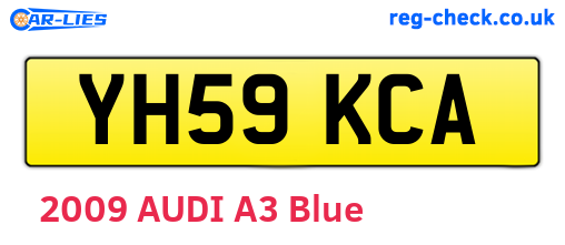 YH59KCA are the vehicle registration plates.