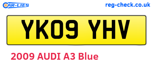 YK09YHV are the vehicle registration plates.