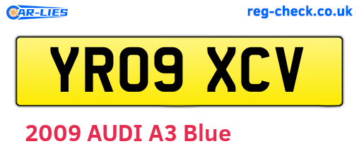 YR09XCV are the vehicle registration plates.