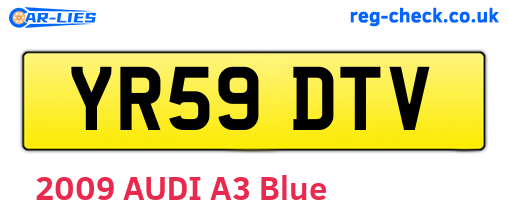 YR59DTV are the vehicle registration plates.