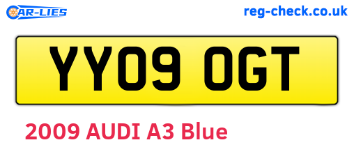 YY09OGT are the vehicle registration plates.