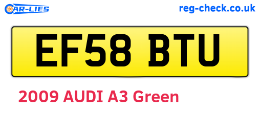 EF58BTU are the vehicle registration plates.