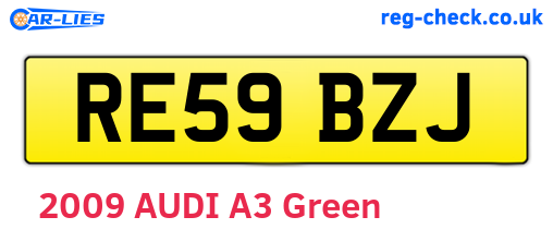 RE59BZJ are the vehicle registration plates.