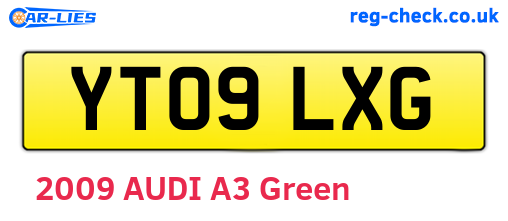 YT09LXG are the vehicle registration plates.
