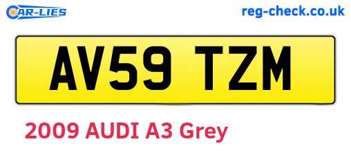 AV59TZM are the vehicle registration plates.