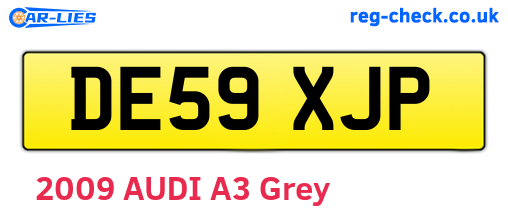 DE59XJP are the vehicle registration plates.