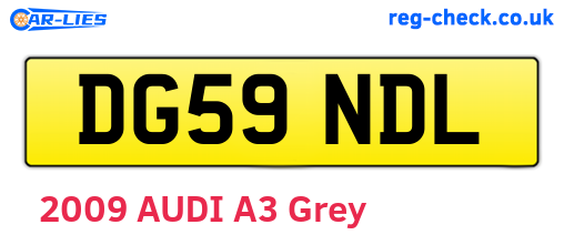 DG59NDL are the vehicle registration plates.