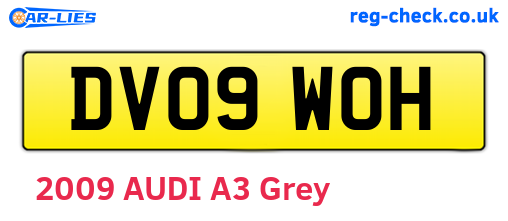 DV09WOH are the vehicle registration plates.