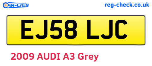 EJ58LJC are the vehicle registration plates.