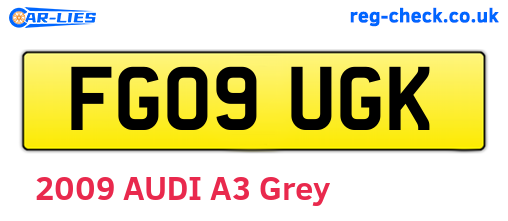 FG09UGK are the vehicle registration plates.
