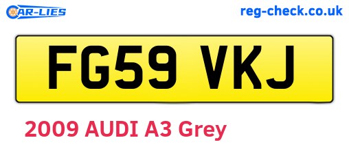 FG59VKJ are the vehicle registration plates.