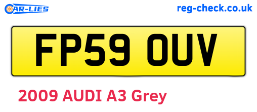 FP59OUV are the vehicle registration plates.
