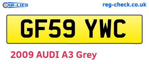 GF59YWC are the vehicle registration plates.