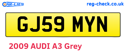 GJ59MYN are the vehicle registration plates.
