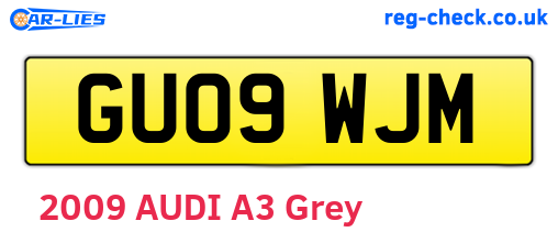 GU09WJM are the vehicle registration plates.