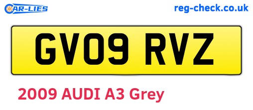 GV09RVZ are the vehicle registration plates.