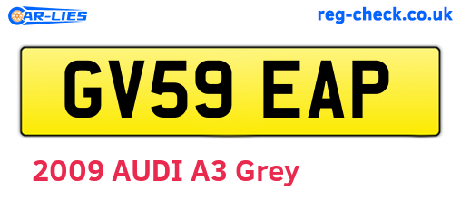 GV59EAP are the vehicle registration plates.