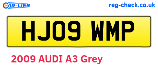 HJ09WMP are the vehicle registration plates.