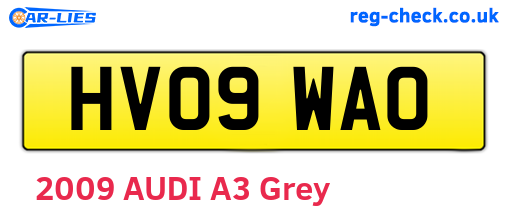HV09WAO are the vehicle registration plates.