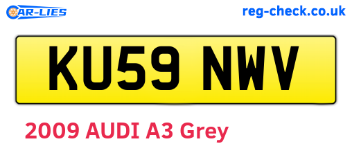 KU59NWV are the vehicle registration plates.