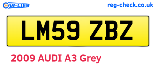 LM59ZBZ are the vehicle registration plates.