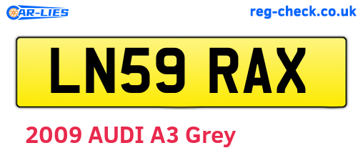 LN59RAX are the vehicle registration plates.