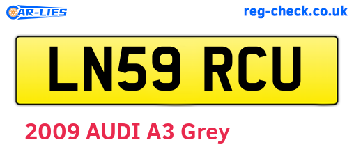 LN59RCU are the vehicle registration plates.