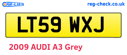 LT59WXJ are the vehicle registration plates.