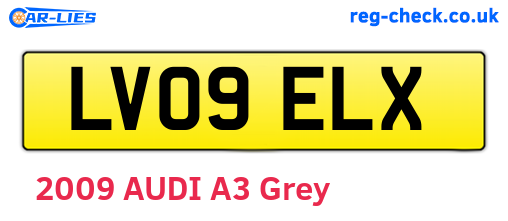 LV09ELX are the vehicle registration plates.
