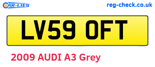 LV59OFT are the vehicle registration plates.