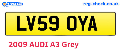 LV59OYA are the vehicle registration plates.