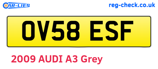 OV58ESF are the vehicle registration plates.